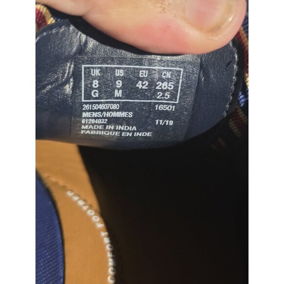 Bostonian Commonwealth Dezmin Plain Oxford Shoes - Men's 9 Navy Gently Used - Picture 8 of 9